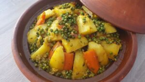 Vegetable tajine in what is Moroccan food